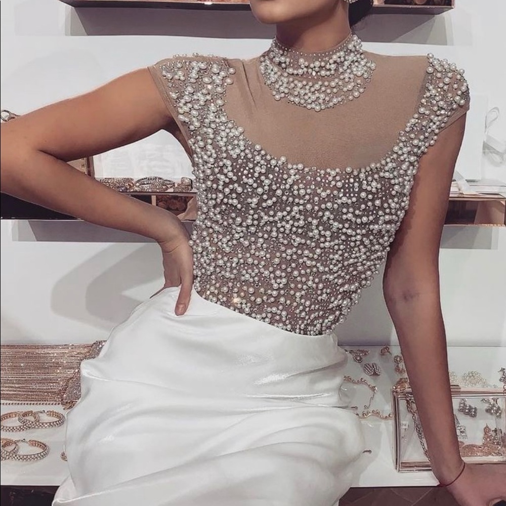 Serene pearl bodysuit